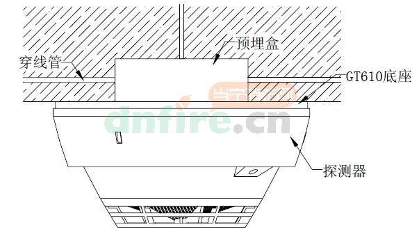 GT610非編碼探測器底座安裝示意圖