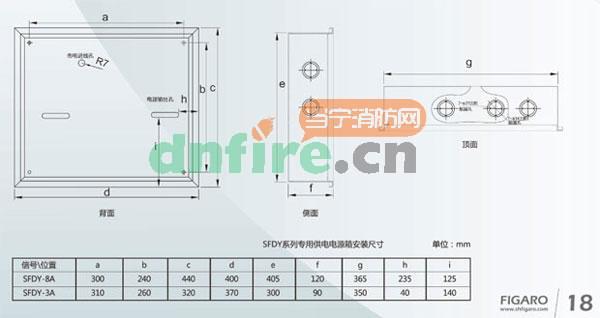 SFDY-3A電源箱安裝及外形尺寸