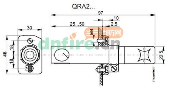 QRA2火焰探測(cè)器尺寸