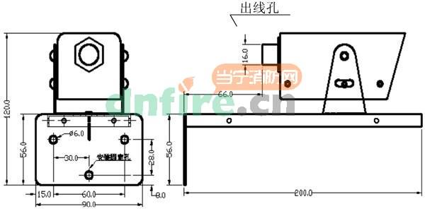 C33紅外光束感煙探測(cè)器結(jié)構(gòu)示意圖