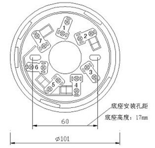 探測(cè)器底座外形示意圖