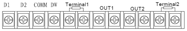 微機(jī)調(diào)制器接線端子示意圖