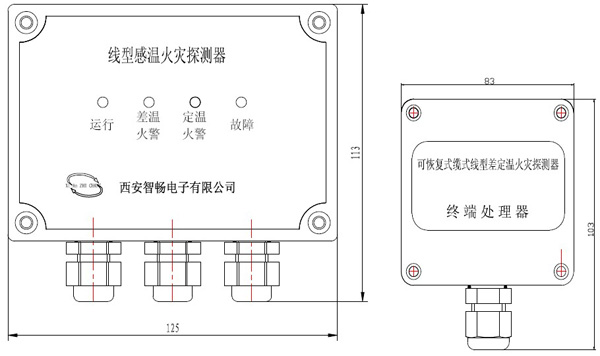 JTW-LCD-ZC500A產品外型尺寸圖