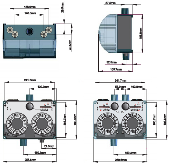 IAS-1X-CH吸氣式感煙火災(zāi)探測器外形尺寸
