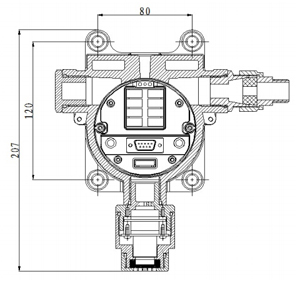 SL-D720點型可燃氣體探測器外形尺寸