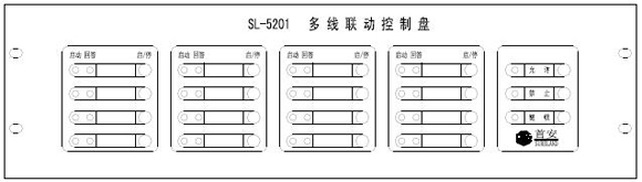 SL-5201多線聯(lián)動(dòng)控制盤(pán)面板外形圖