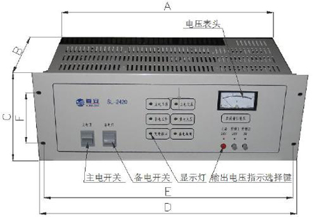 M5000柜式控制器電源前面板圖