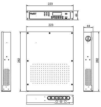 FMST-FXR061吸氣式感煙火災(zāi)探測(cè)器
尺寸圖