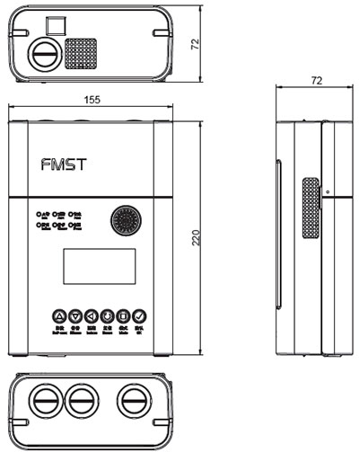 FMST-FXV-22A吸氣式感煙火災(zāi)探測(cè)器尺寸圖