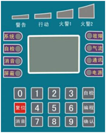 JTY-BK754極早期火災(zāi)探測(cè)器面板布置圖