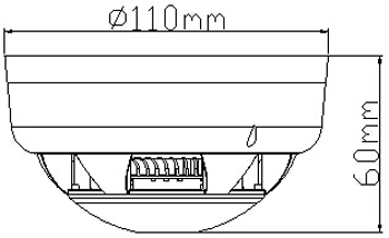 SHG-BK3D點(diǎn)型一氧化碳火災(zāi)探測(cè)器外形尺寸圖