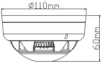 SHS-BK3D點型復(fù)合式感煙感溫火災(zāi)探測器(繼電器型)外形尺寸圖