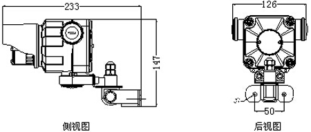 JTGB-ZW-BK52Ex/UV紫外火焰探測器外形尺寸