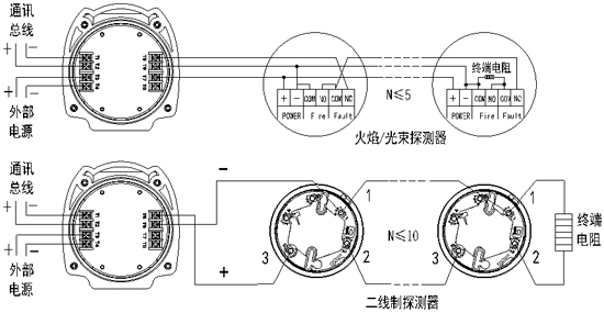 NFB700-BK8005Ex中繼模塊接線示意圖