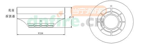 JTQ-BM-LD3101/B天然氣可燃氣體探測器安裝尺寸圖