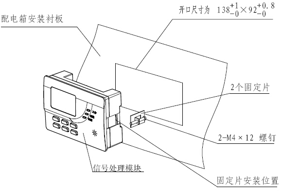 DH-GSTN5300電氣火災(zāi)監(jiān)控探測器信號處理模塊面板安裝圖示