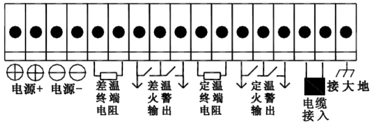 JTW-LCD-ISL-3C線型感溫火災(zāi)探測器接口模塊外部接線端子