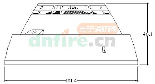 JTY-GM-GY601點(diǎn)型光電感煙火災(zāi)探測(cè)器外觀尺寸圖
