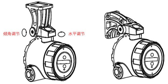 安裝吊架和安裝孔距示意圖