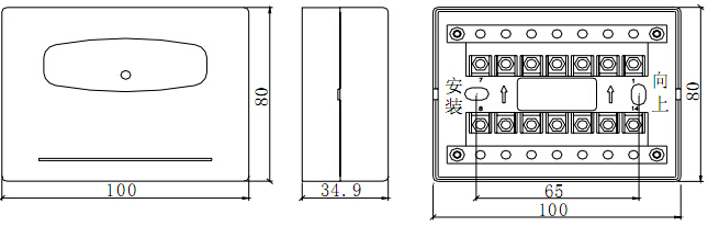GM612輸入模塊尺寸結(jié)構(gòu)示意圖