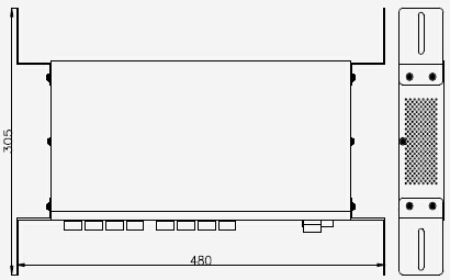TX6620CAN 總線交換機(jī)琴臺(tái)安裝尺寸