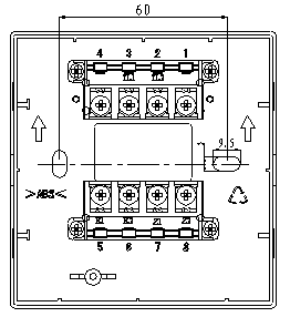 J-SAM-GST9122A手動(dòng)火災(zāi)報(bào)警按鈕端子示意圖