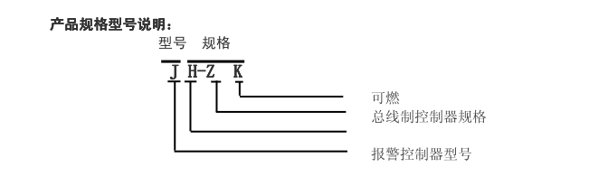JH-ZK可燃?xì)怏w報警控制器產(chǎn)品規(guī)格型號說明