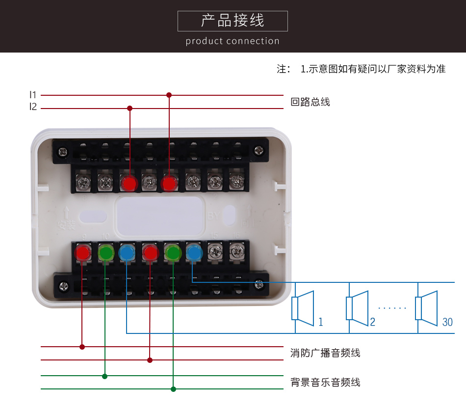 JBF-143F輸出模塊產(chǎn)品接線圖