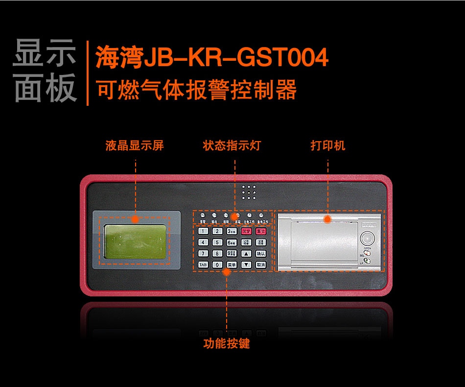 JB-KR-GST004可燃氣體報警控制器顯示面板