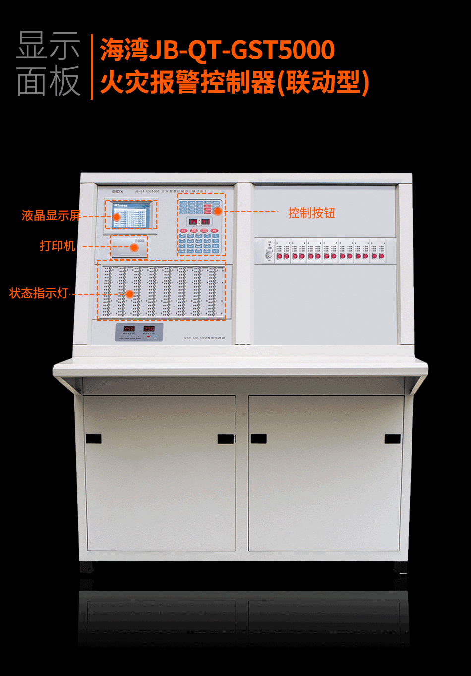 JB-QT-GST5000火災(zāi)報(bào)警控制器(聯(lián)動(dòng)型)顯示面板