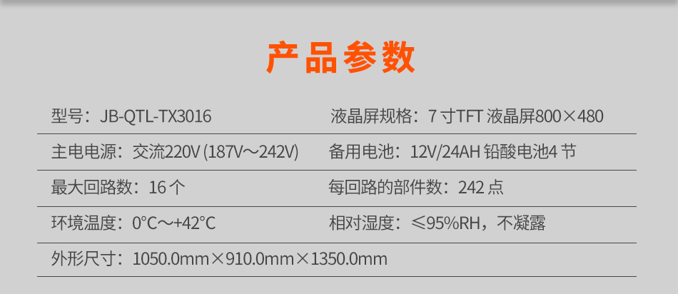 JB-QTL-TX3016A火災(zāi)報警控制器(聯(lián)動型)參數(shù)