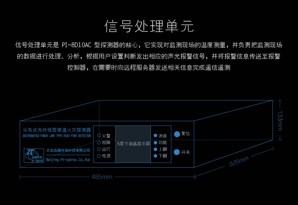 PI-8D10AC分布式光纖線型感溫火災(zāi)探測器