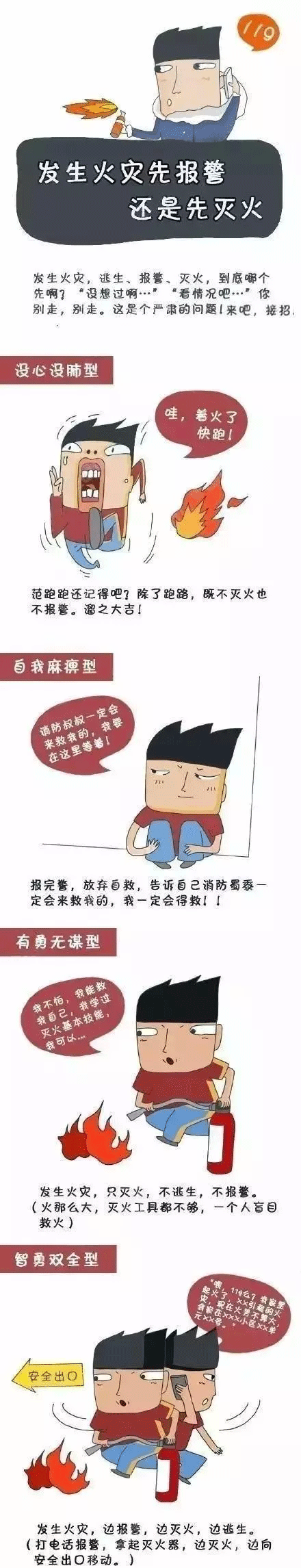 發(fā)生火災(zāi)，報(bào)警、滅火、逃生到底那個(gè)先？