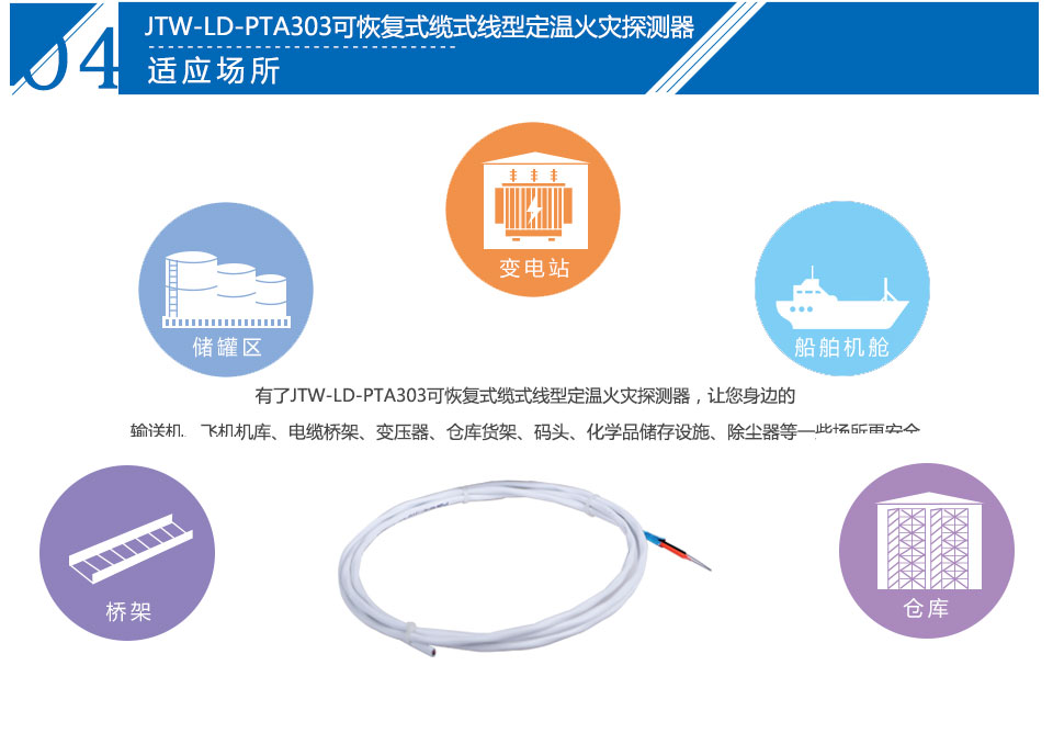 JTW-LD-PTA303可恢復(fù)式纜式線型定溫火災(zāi)探測器