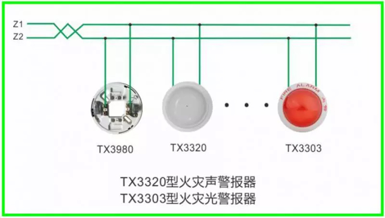 泰和安火災(zāi)報(bào)警產(chǎn)品接線示意圖