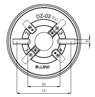 探測器底座示意圖