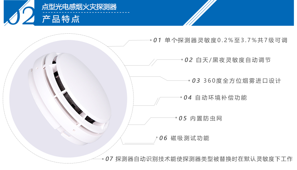 JTY-GM-CN4098-9714點型光電感煙火災探測器特點