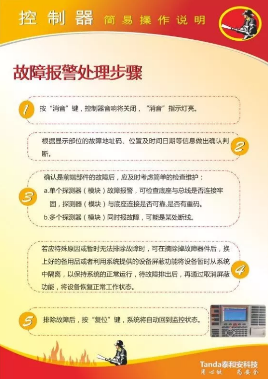 消防主機故障報警操作步驟