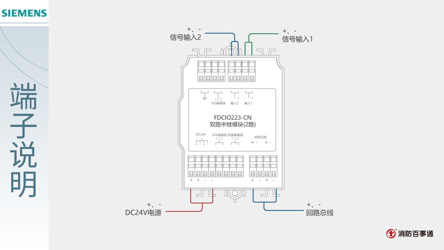 FDCIO223-CN雙路中繼模塊端子說明