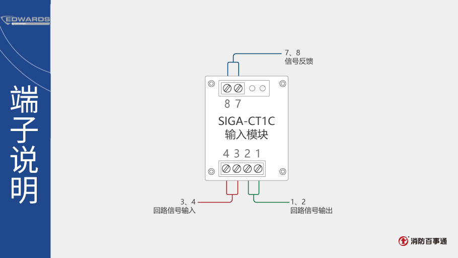 愛德華消防SIGA-CT1C輸入模塊端子說明