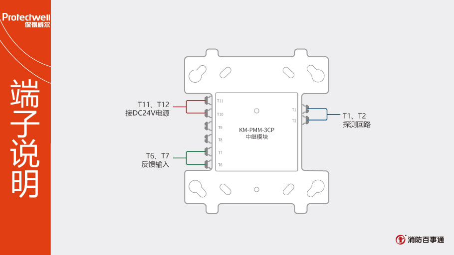 KM-PMM-3CP中繼模塊端子說明