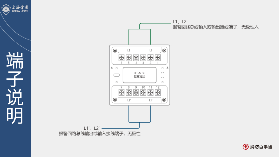 JD-M36隔離模塊端子說明