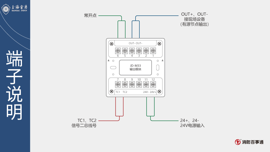 JD-M33輸出模塊端子說明線