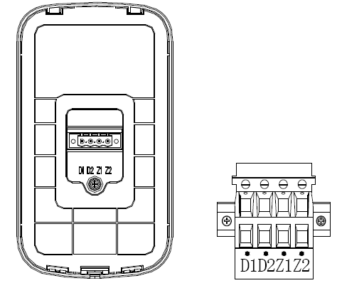 GS-8102B火災(zāi)聲光警報(bào)器端子標(biāo)識(shí)示意圖