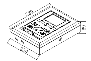 GS-ZF-8000火災顯示盤的外形尺寸示意圖