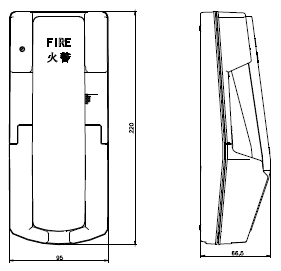 GS-FP-861消防電話分機外形示意圖