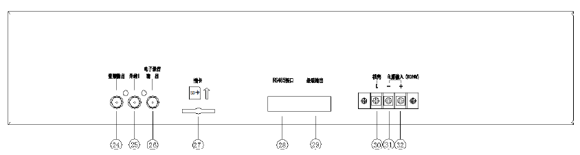 GS-VA-830廣播控制盤(pán)外形及結(jié)構(gòu)示意圖