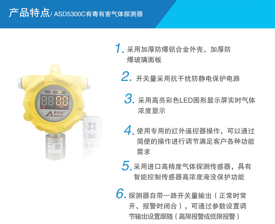 ASD5300C有毒有害氣體探測器 電化學式