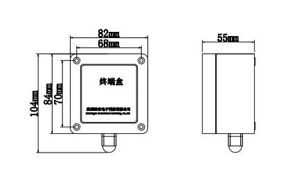 JTW-LD-DA5000/85纜式線(xiàn)型感溫火災(zāi)探測(cè)器外形示意圖
