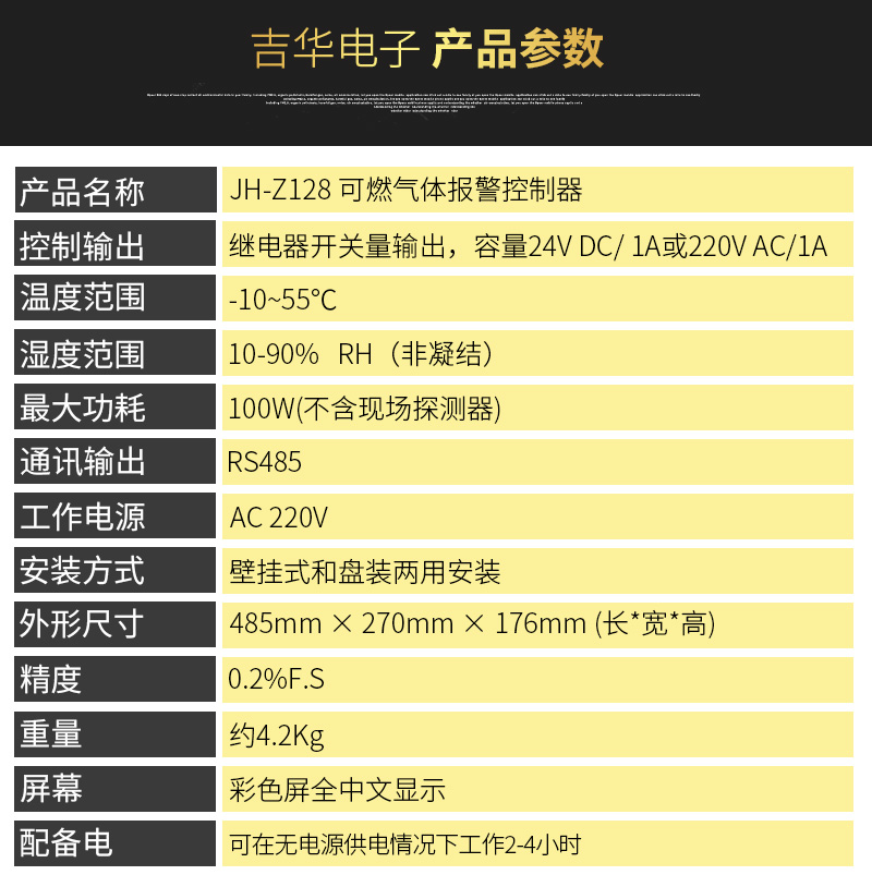JH-Z128可燃?xì)怏w報警控制器